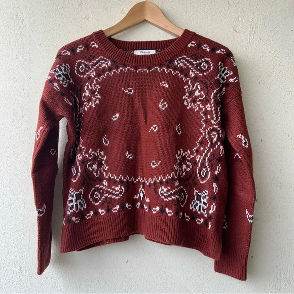 Madewell bandanna sweater - Picture 1 of 8